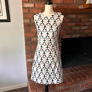 Lesley Evers Geometric Print Sleeveless Dress Sz XS